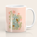 Serene Pagoda with Blossoms and Birds Coffee Mug Gallery Image 1