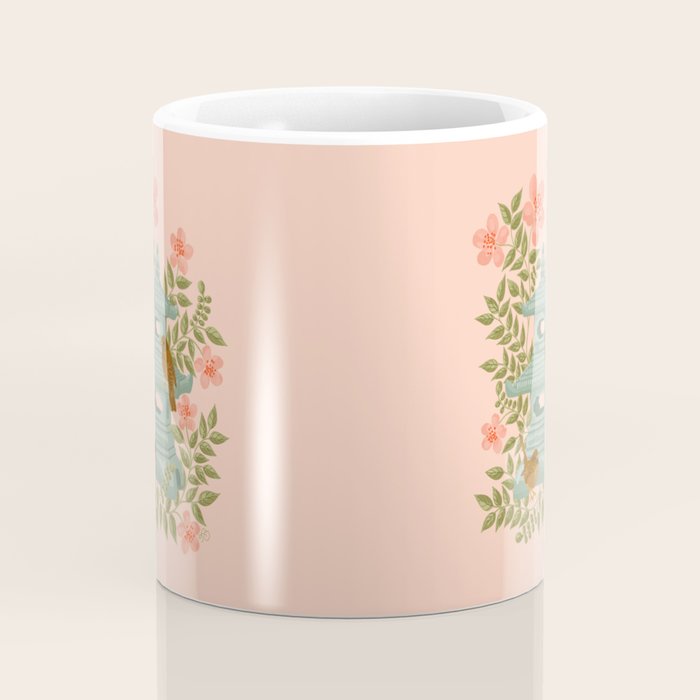 Serene Pagoda with Blossoms and Birds Coffee Mug Gallery Image 4