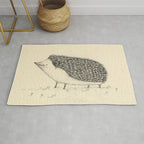 Monochrome Hedgehog Rug Gallery Image 1