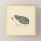 Monochrome Hedgehog Mini Art Print Gallery Image 1