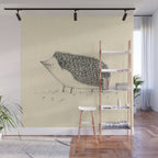 Monochrome Hedgehog Wall Mural Gallery Image 1
