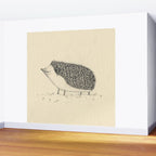 Monochrome Hedgehog Wall Mural Gallery Image 2