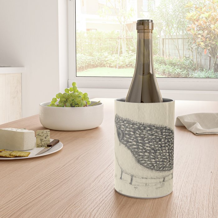 Monochrome Hedgehog Wine Chiller Gallery Image 4