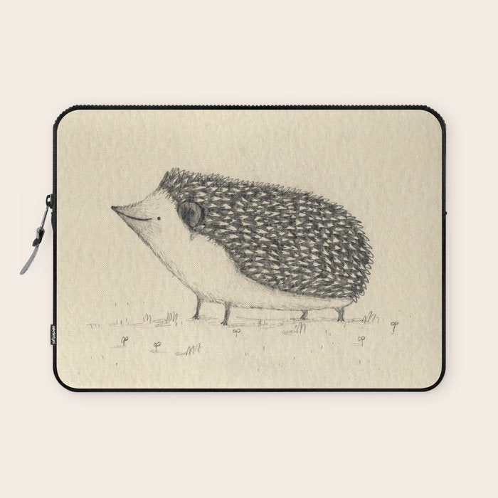 Monochrome Hedgehog Laptop Sleeve Gallery Image 1