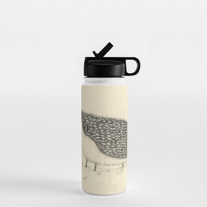 Monochrome Hedgehog Water Bottle Gallery Image 1