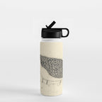Monochrome Hedgehog Water Bottle Gallery Image 1