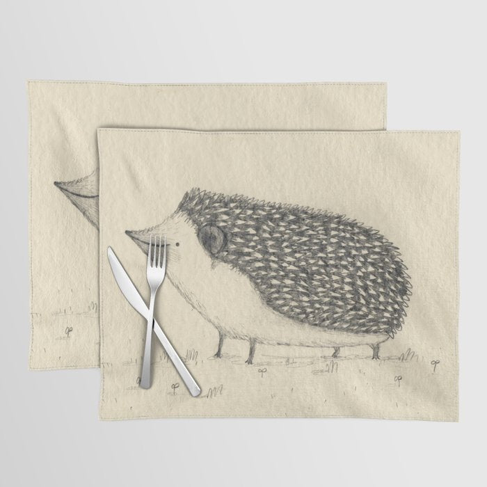 Monochrome Hedgehog Placemat Gallery Image 1