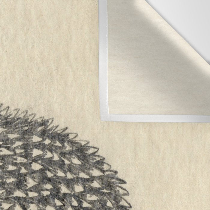 Monochrome Hedgehog Wall Tapestry Gallery Image 3