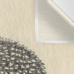 Monochrome Hedgehog Wall Tapestry Gallery Image 3