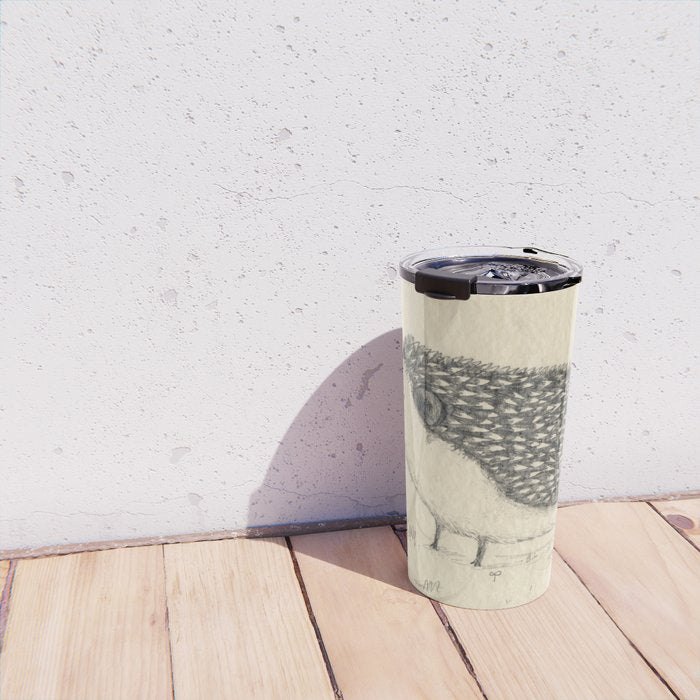 Monochrome Hedgehog Travel Mug Gallery Image 4