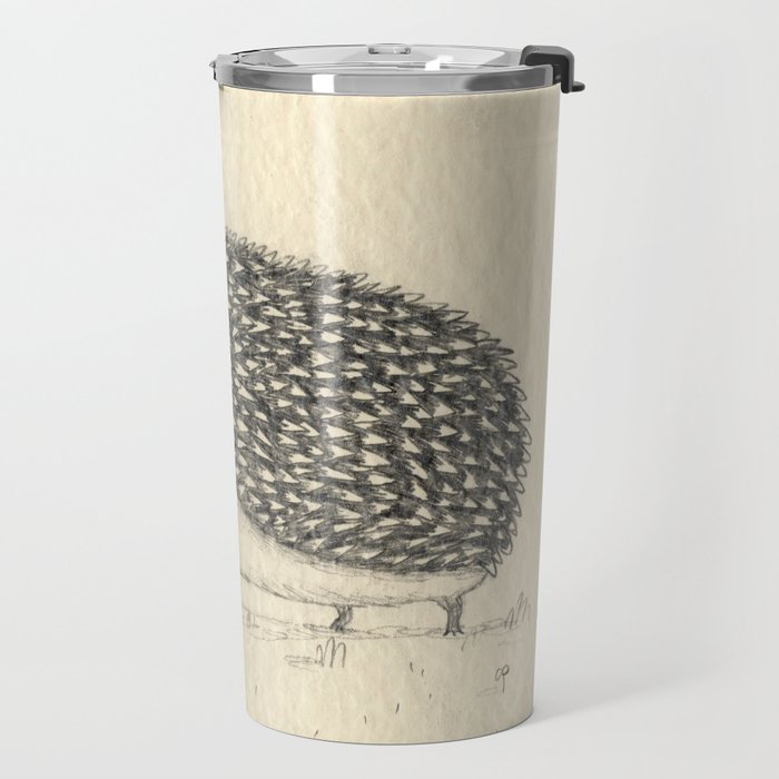 Monochrome Hedgehog Travel Mug Gallery Image 2