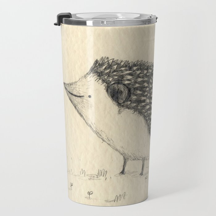 Monochrome Hedgehog Travel Mug Gallery Image 3