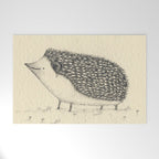 Monochrome Hedgehog Welcome Mat Gallery Image 1