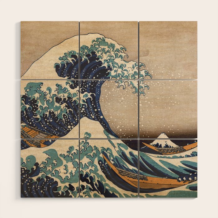 The Great Wave off Kanagawa Wood Wall Art Gallery Image 1