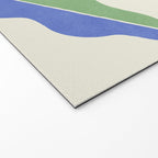 Color Block Abstract Leaf - Blue Green Welcome Mat Gallery Image 2