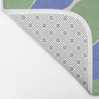 Color Block Abstract Leaf - Blue Green Bath Mat Gallery Image 2