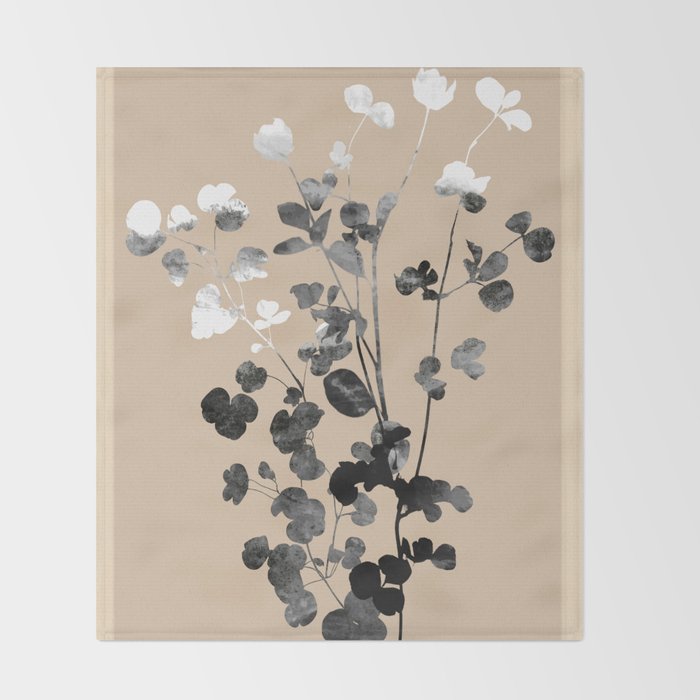 Minimalist Botanica Throw Blanket Gallery Image 2
