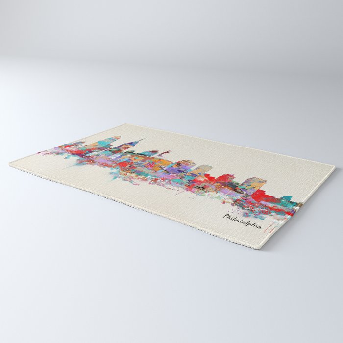 Philadelphia Pennsylvania skyline Rug Gallery Image 3