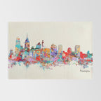 Philadelphia Pennsylvania skyline Rug Gallery Image 2