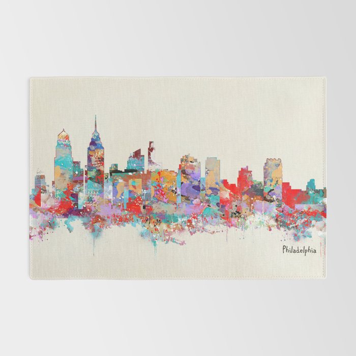 Philadelphia Pennsylvania skyline Rug Gallery Image 2