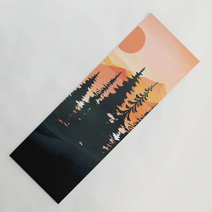 Pine Forest Sunset 2 Yoga Mat Gallery Image 1