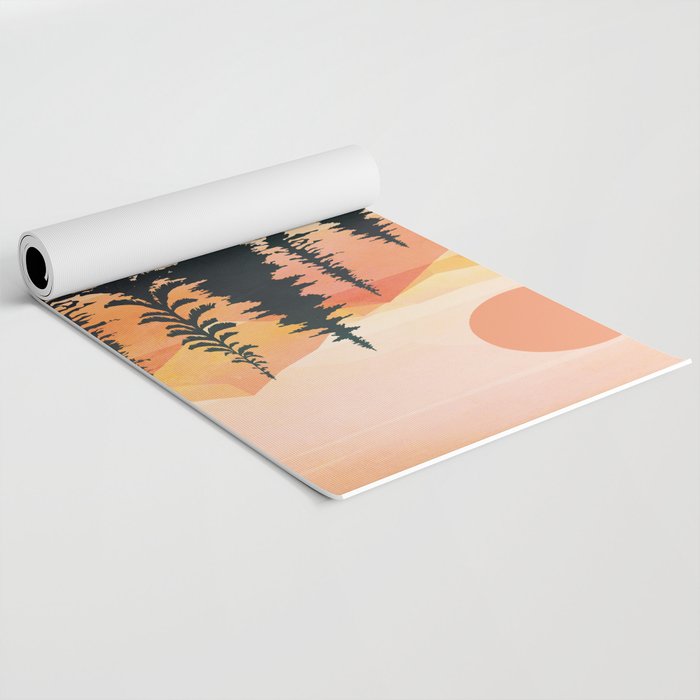Pine Forest Sunset 2 Yoga Mat Gallery Image 2