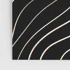 Minimalist Topographical Abstract in Black and Almond Cream Poster Gallery Image 3