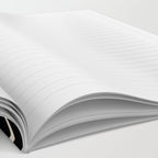 Minimalist Topographical Abstract in Black and Almond Cream Notebook Gallery Image 2