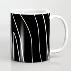 Minimalist Topographical Abstract in Black and Almond Cream Coffee Mug Gallery Image 1