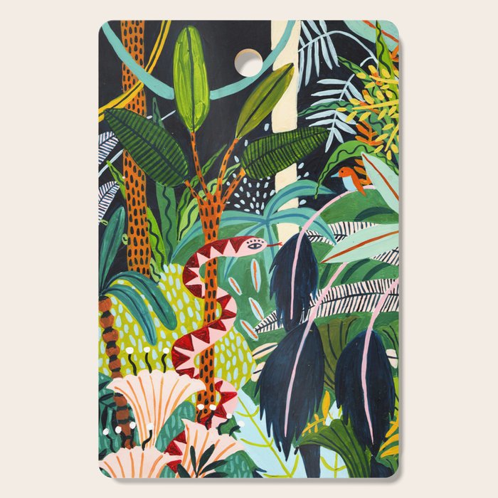The Jungle at Midnight Cutting Board Gallery Image 1