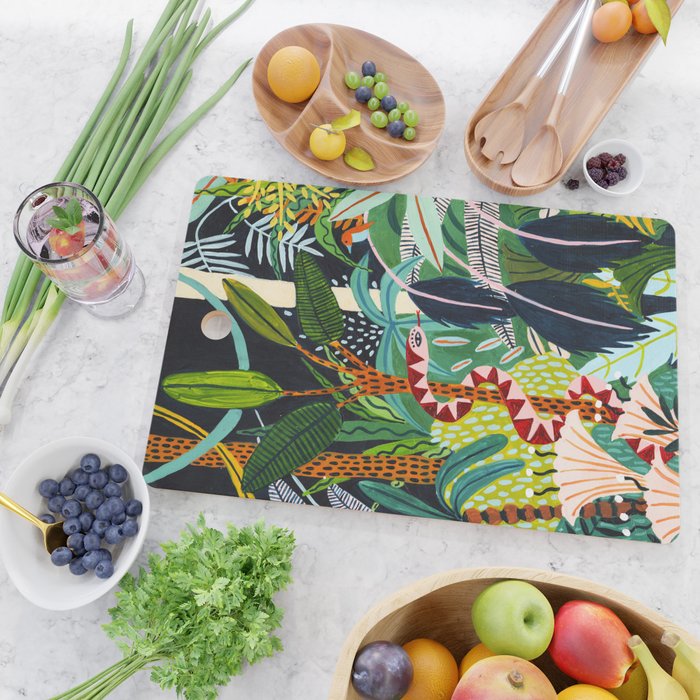 The Jungle at Midnight Cutting Board Gallery Image 2