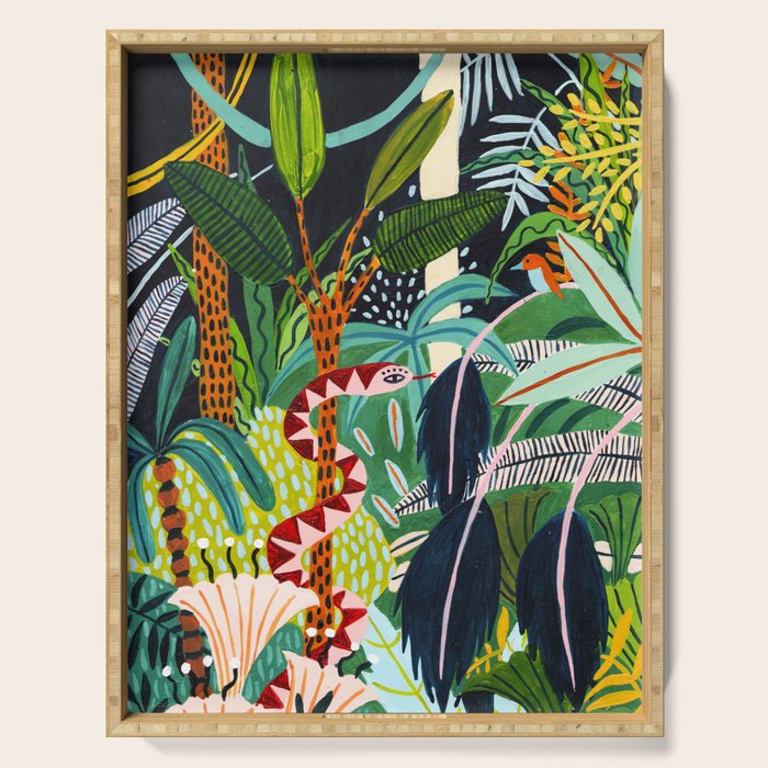 The Jungle at Midnight Serving Tray Gallery Image 1