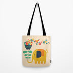 Elephant with giant flower Tote Bag Gallery Image 2