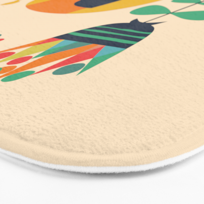 Elephant with giant flower Bath Mat Gallery Image 3