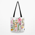 Watercolor Floral Bouquet  Soft  Romantic Art by Karen Fields Tote Bag Gallery Image 2