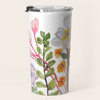 Watercolor Floral Bouquet  Soft  Romantic Art by Karen Fields Travel Mug Gallery Image 3