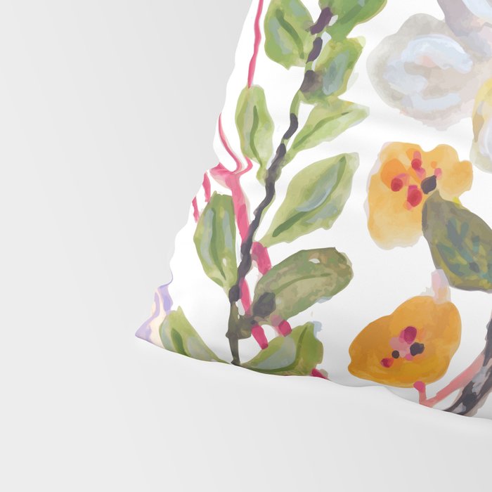 Watercolor Floral Bouquet  Soft  Romantic Art by Karen Fields Pillow Sham Gallery Image 4