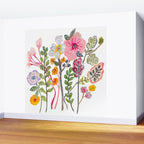 Watercolor Floral Bouquet  Soft  Romantic Art by Karen Fields Wall Mural Gallery Image 2