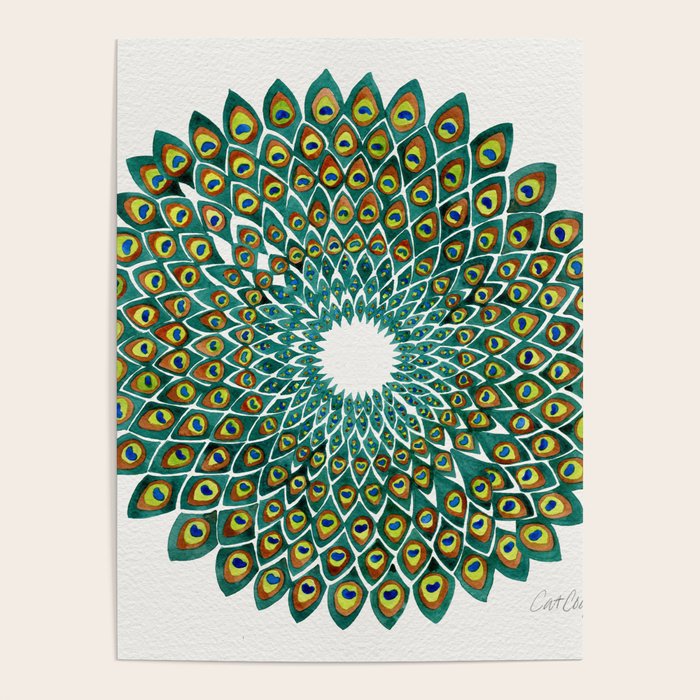 Peacock Mandala Poster Gallery Image 4