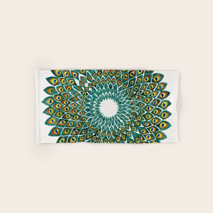 Peacock Mandala Bath Towel Gallery Image 1