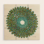 Peacock Mandala Wood Wall Art Gallery Image 1
