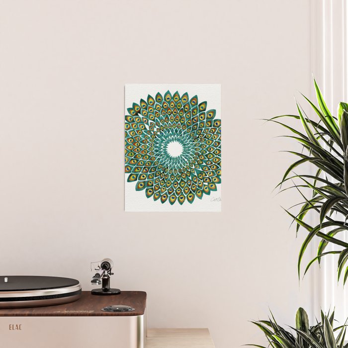Peacock Mandala Poster Gallery Image 2