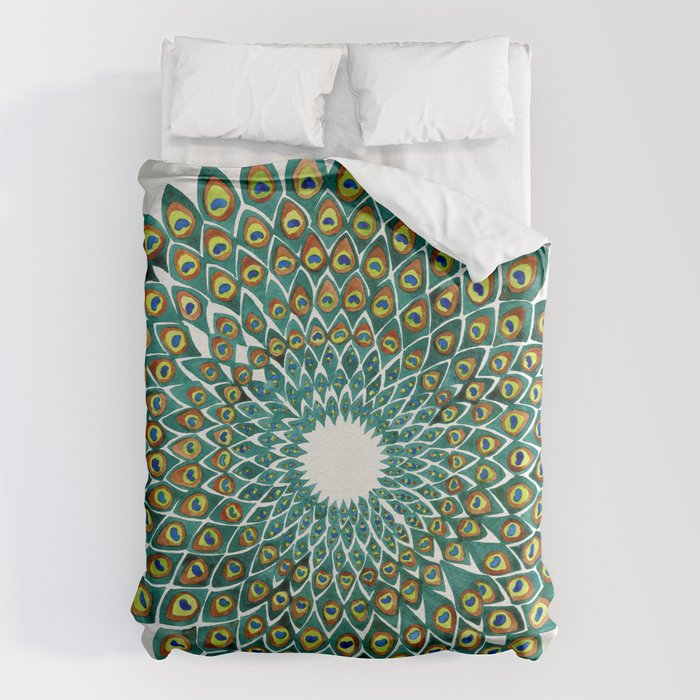 Peacock Mandala Duvet Cover Gallery Image 6