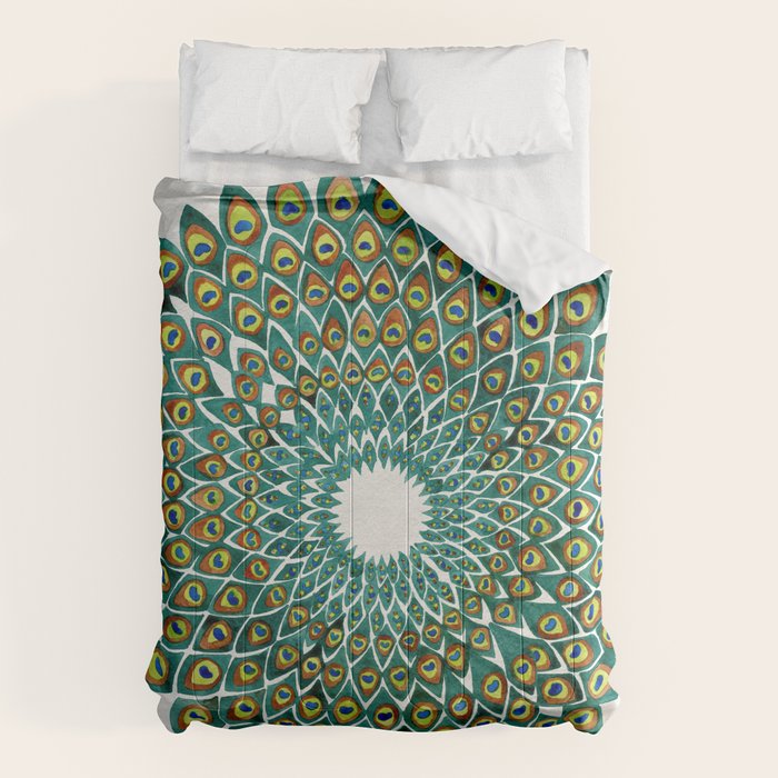 Peacock Mandala Comforter Gallery Image 1