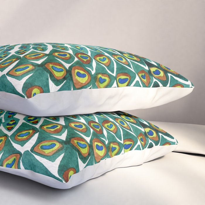 Peacock Mandala Pillow Sham Gallery Image 3