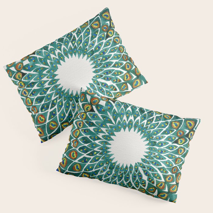 Peacock Mandala Pillow Sham Gallery Image 3