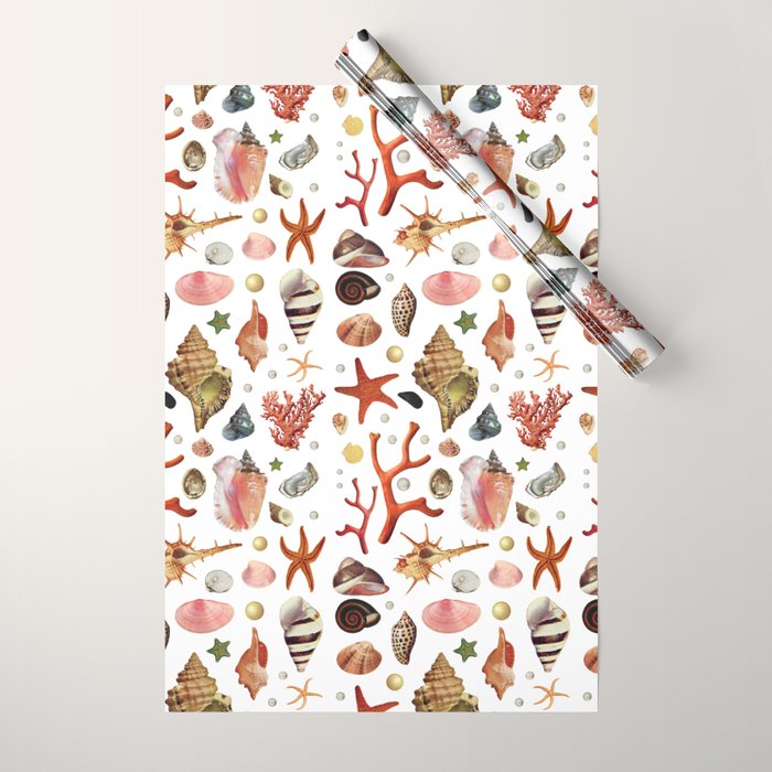 Shell collection Wrapping Paper Gallery Image 1