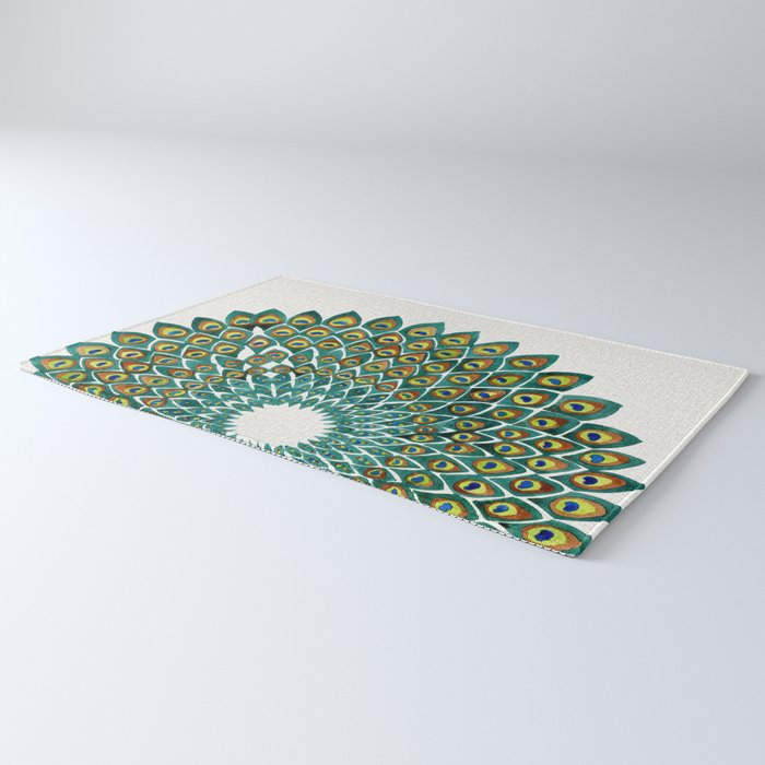 Peacock Mandala Rug Gallery Image 3