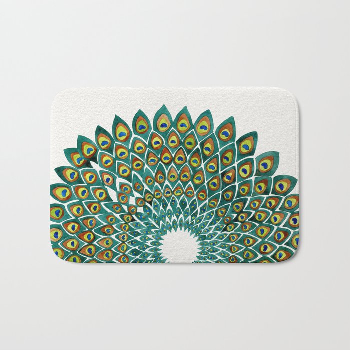 Peacock Mandala Bath Mat Gallery Image 1