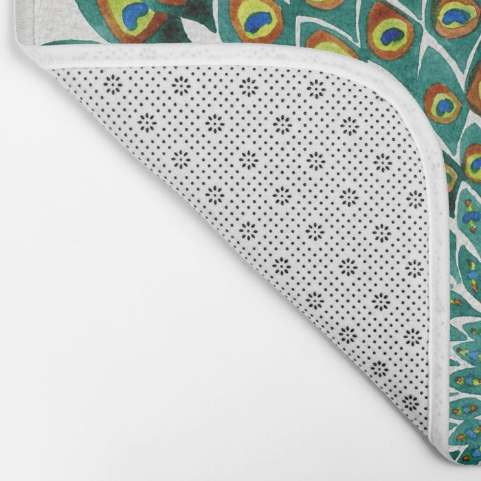 Peacock Mandala Bath Mat Gallery Image 2